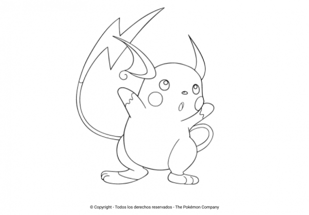 Los Mejores Dibujos De Raichu Para Colorear