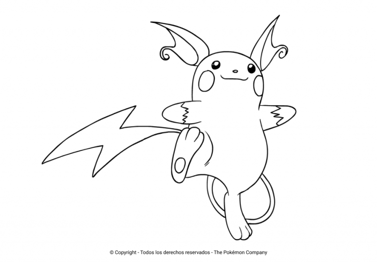 Los Mejores Dibujos De Raichu Para Colorear