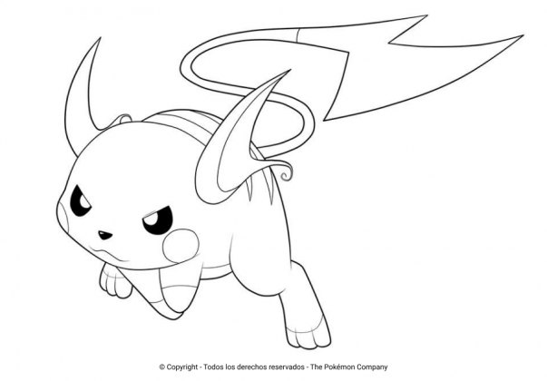 Los Mejores Dibujos De Raichu Para Colorear