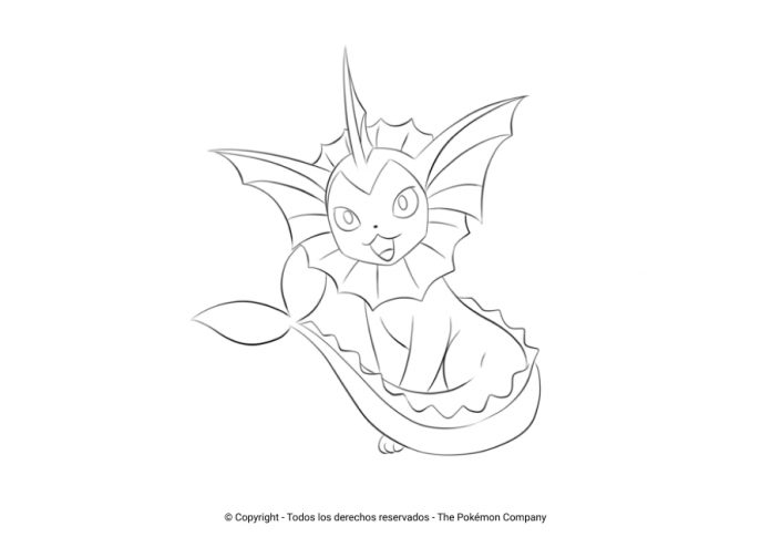 Los Mejores Dibujos De Vaporeon Para Colorear Todo Para Colorear