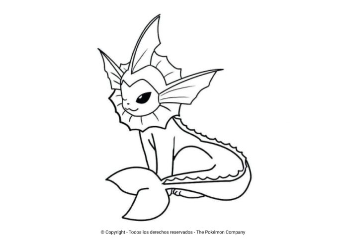 Los Mejores Dibujos De Vaporeon Para Colorear Todo Para Colorear