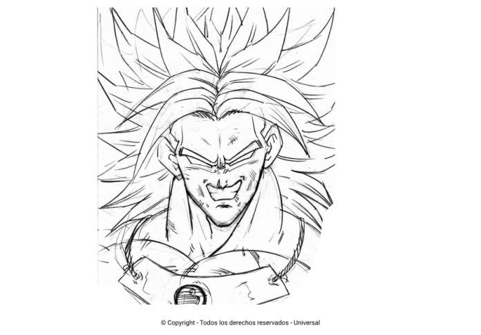 Los Mejores Dibujos De Broly Para Colorear Todo Para Colorear