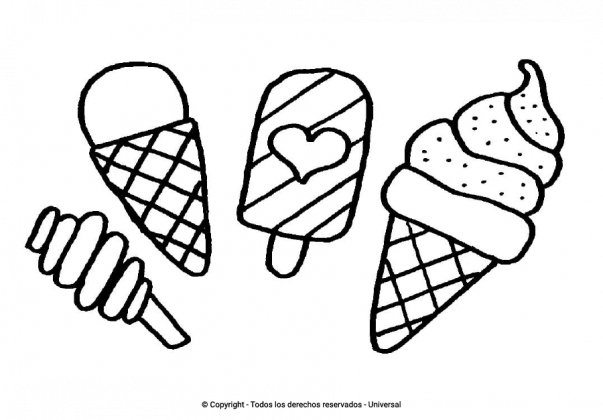 Los Mejores Dibujos De Helados Para Colorear Todo Para Colorear