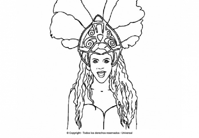 Los Mejores Dibujos De Shakira Para Colorear Todo Para Colorear