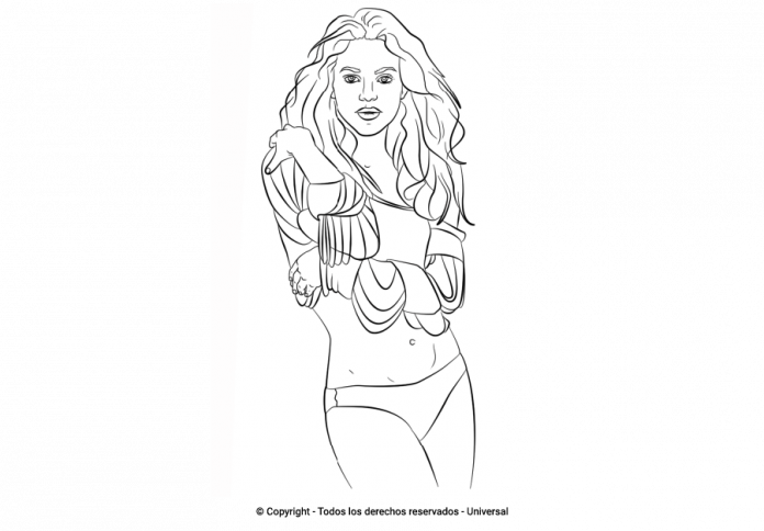 Los Mejores Dibujos De Shakira Para Colorear Todo Para Colorear