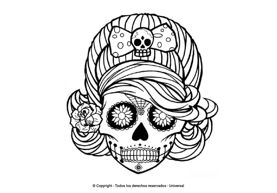 Los Mejores Dibujos De Calaveras Para Colorear Todo Para Colorear