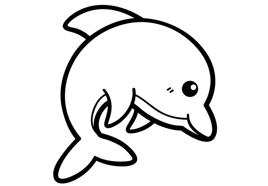▷ Los Mejores Dibujos de Delfines para Colorear ☀️
