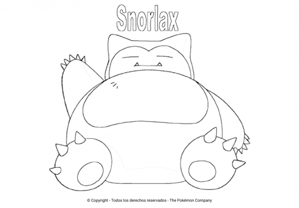 Los Mejores Dibujos De Snorlax Para Colorear