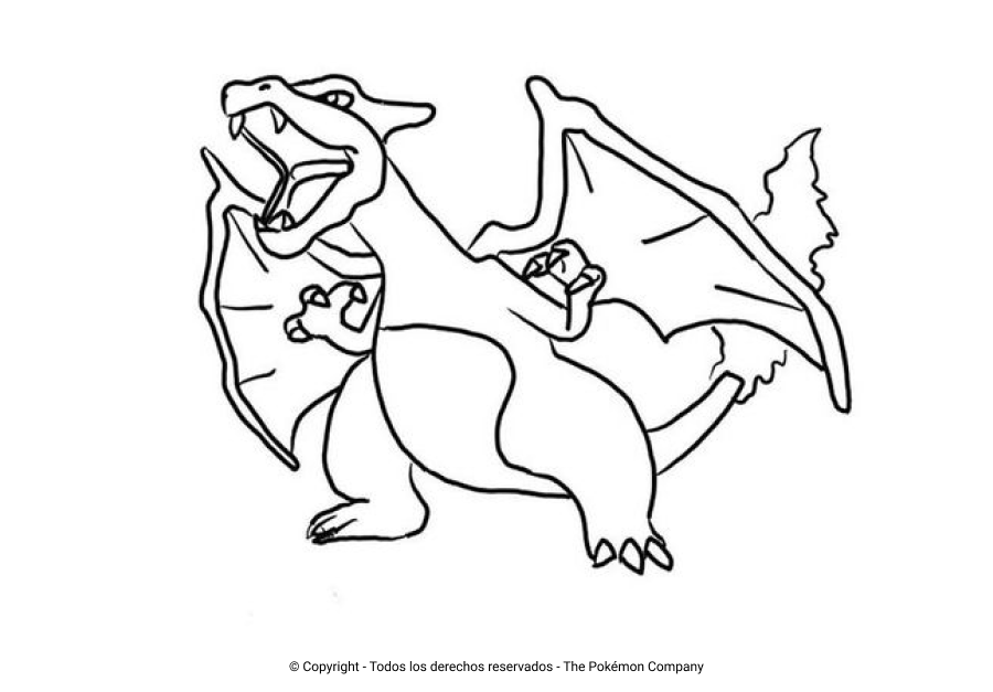 Los Mejores Dibujos de Charizard para Colorear ☀️