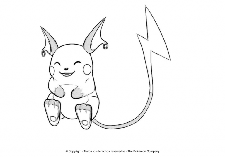 Los Mejores Dibujos de Raichu para Colorear ☀️