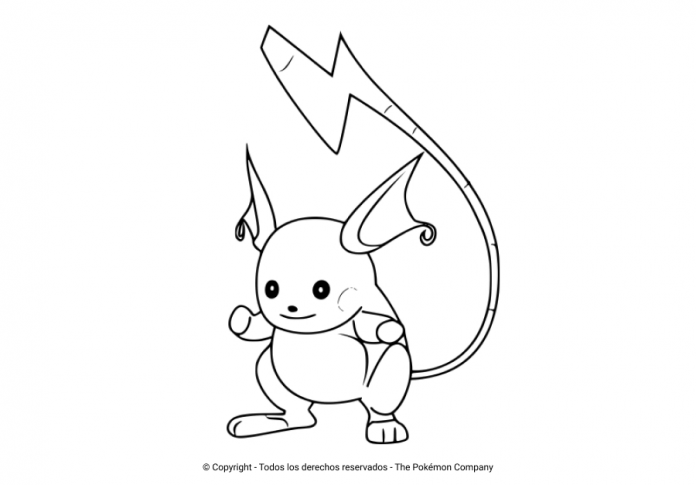 Los Mejores Dibujos de Raichu para Colorear ☀️