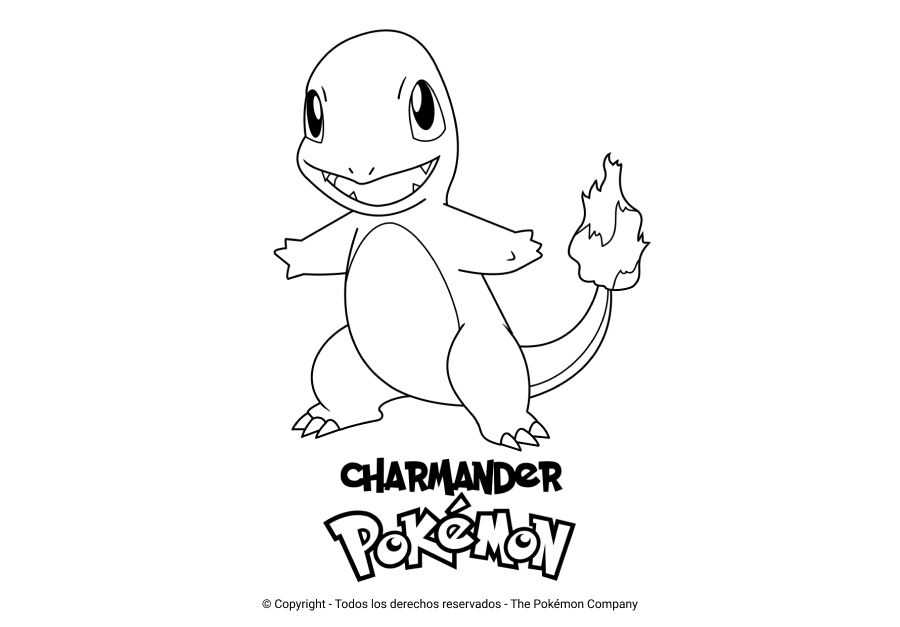 Los Mejores Dibujos De Charmander Para Colorear