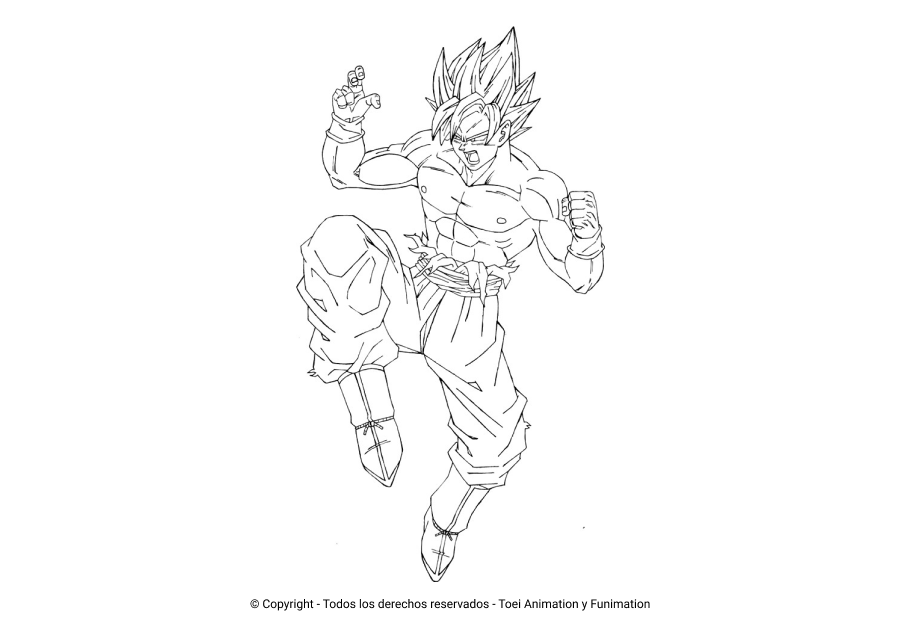  ▷ Los Mejores Dibujos de Goku para Colorear ☀️