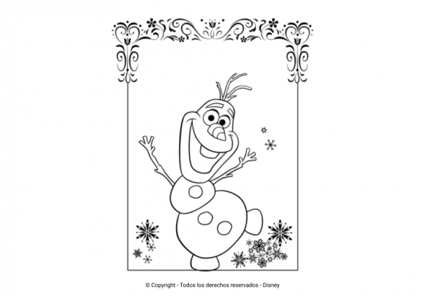 Los Mejores Dibujos de Olaf para Colorear ☀️