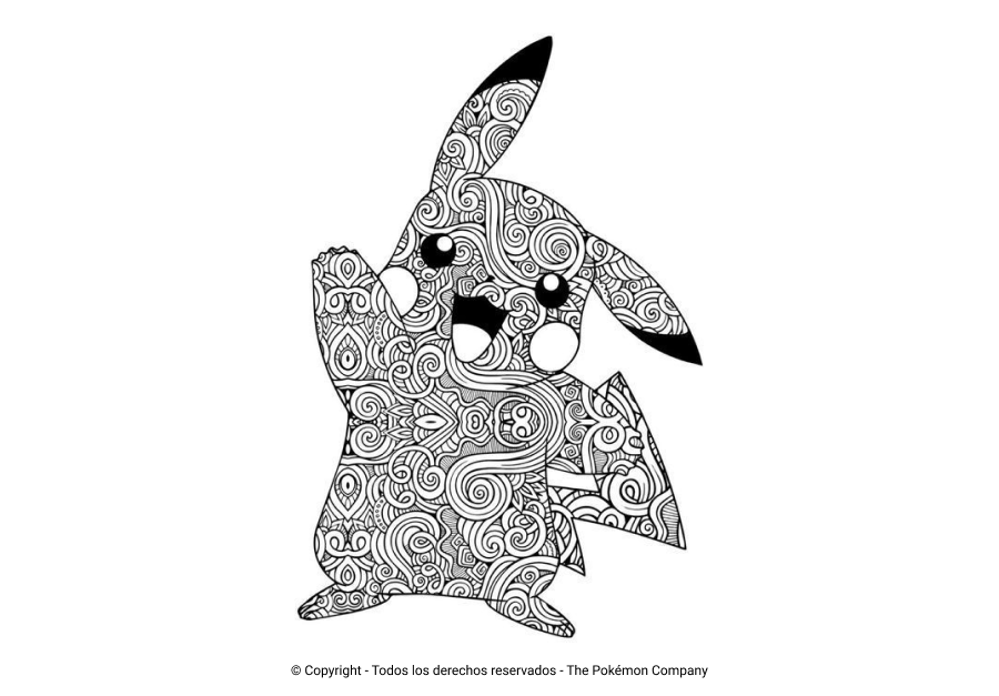 Los Mejores Dibujos de Pikachu para Colorear 🥇