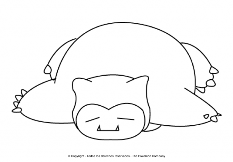 Los Mejores Dibujos de Snorlax para Colorear ☀️