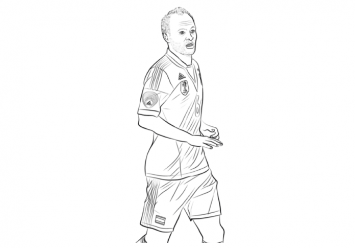 Los Mejores Dibujos de Andrés Iniesta para Colorear ☀️