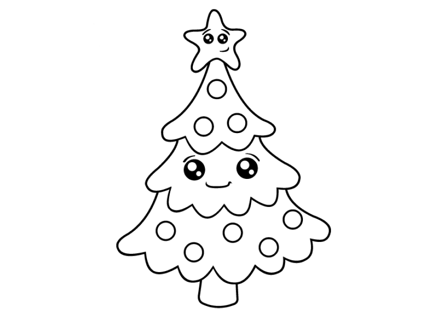 ▷ Los Mejores Dibujos de Árboles de Navidad para colorear ☀️