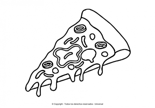 Los Mejores Dibujos De Pizza Para Colorear ☀️ Todo Para Colorear