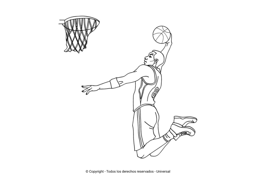 ▷ Los Mejores Dibujos de basquet para colorear ☀️
