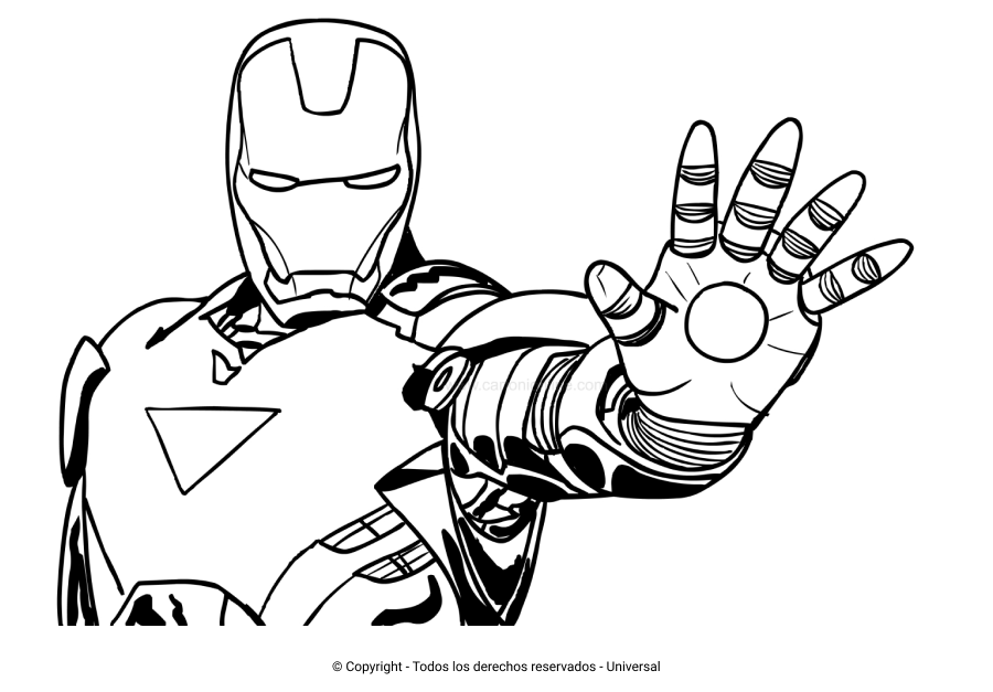  ▷ Los Mejores Dibujos de Iron Man para colorear ☀️