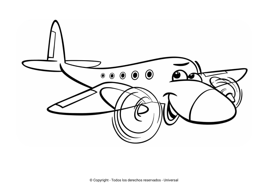 ▷ Los Mejores Dibujos de aviones para colorear ☀️