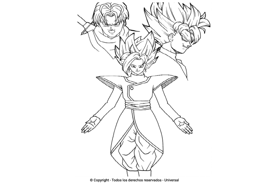▷ Los Mejores Dibujos de Black Goku para colorear ☀️