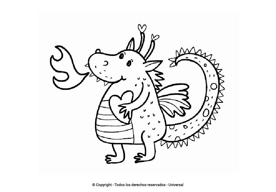  ▷ Los Mejores Dibujos de dragones para colorear ☀️